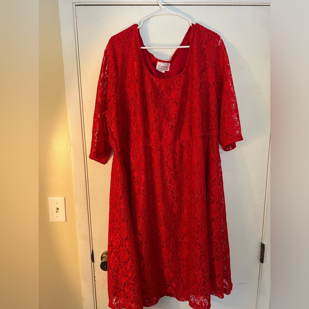 SWAK Red Lace Dress